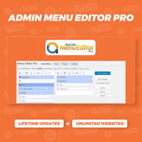 Admin Menu Editor Pro